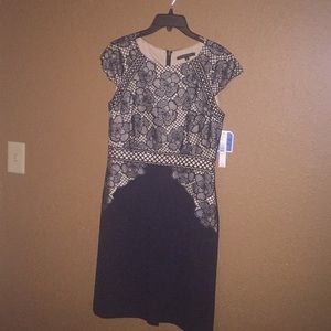 Antonio Melani navy blue lace dress